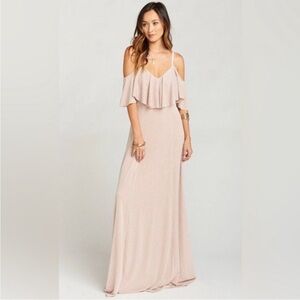 *NEW* Show Me Your MuMu Caitlin Ruffle Maxi Bridesmaids Dress